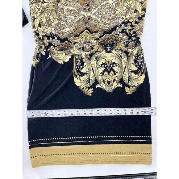 Cartise Women’s Cold Shoulder Scroll Motif Dress Size 6 - Picture 9 of 10